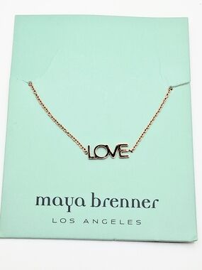 Maya Brenner Women Gold Tone Dainty Love Bracelet 7 Inches New On Card